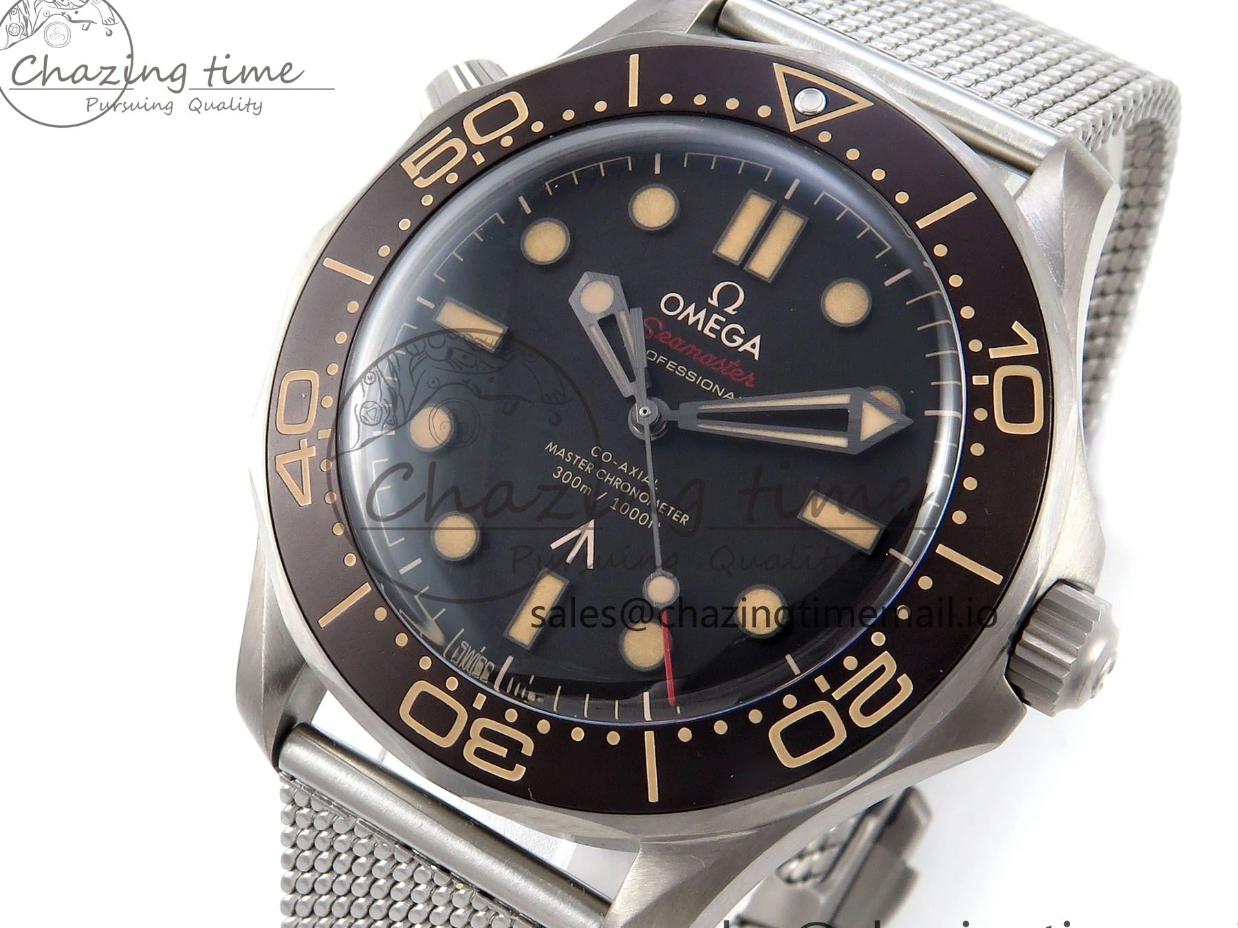 0323 Original Seamaster 300 “No Time to Die” Limited Edition VSF 1:1 Best Edition on SS Mesh Bracelet A8806(Free Nato) V 7679